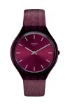 SWATCH Skintempranillo Bordeaux Combined Materials Strap