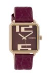 OOZOO Timepieces Bordeaux Leather Strap