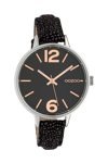 OOZOO Timepieces Black Leather Strap