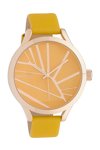 OOZOO Timepieces Yellow Leather Strap