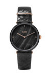 CLUSE Triomphe Black Leather Strap