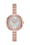 BULOVA Diamond Collection Rhapsody Rose Gold Stainless Steel Bracelet