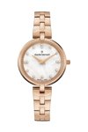 CLAUDE BERNARD Dress Code Crystals Rose Gold Stainless Steel Bracelet