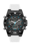 REACTION KENNETH COLE Sport Dual Time Chronograph White Silicone Strap