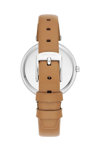 KENNETH COLE Ladies Crystals Beige Leather Strap