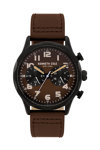 KENNETH COLE Gents Dual Time Brown Leather Strap