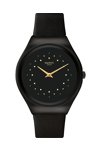 SWATCH Skin Irony Skin Shadow Black Leather Strap