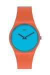 SWATCH Urban Blue Orange Silicone Strap