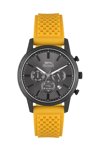 SLAZENGER Gents Dual Time Yellow Silicone Strap