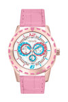 DECERTO Happy Pink Leather Strap