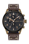 CERRUTI Borgatello Chronograph Brown Leather Strap