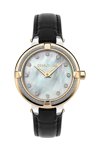 CERRUTI Gardena Crystals Black Leather Strap