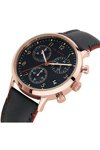 TED BAKER Cosmop Chronograph Black Leather Strap