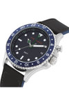 TED BAKER Oldfash GMT Black Leather Strap