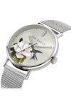 TED BAKER Phylipa Flowers Silver Stainless Steel Bracelet