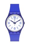 SWATCH Electric Shark Blue Silicone Strap