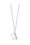 Necklace monogram Δ 14ct white gold with zircon SAVVIDIS