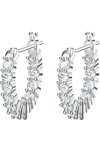 SWAROVSKI White Vittore Mini Hoop Pierced Earrings