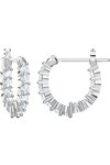 SWAROVSKI White Vittore Mini Hoop Pierced Earrings