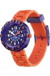 FLIK FLAK City of Life Orangebrick Orange Silicone Strap