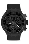 SWATCH Checkpoint Black Chronograph Black Silicone Strap