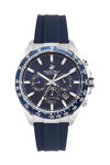 BEVERLY HILLS POLO CLUB Gents Blue Rubber Strap