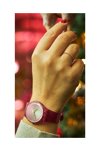 SWATCH Gents Chrysanthemum Fuchsia Silicone Strap