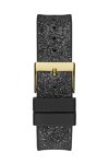 GUESS Raven Crystals Black Rubber Strap