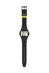 SWATCH Keith Haring Mickey Blanc sur Noir Black Silicone Strap