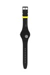 SWATCH Keith Haring Mickey Blanc sur Noir Black Silicone Strap