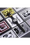 SWATCH Keith Haring Mickey Blanc sur Noir Black Silicone Strap