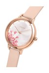 OUI&ME Fleurette Pink Leather Strap