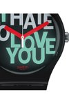 SWATCH Hate 2 Love Black Silicone Strap