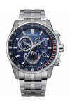 CITIZEN Eco-Drive RadioControlled Chronograph Silver Stainless Steel Bracelet