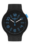 SWATCH Big Bold Deep Concrete Black Silicone Strap