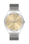 SWATCH Skin Irony Skin Golden Blink Silver Stainless Steel Bracelet