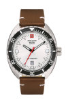 SWISS ALPINE MILITARY Navy 20 Brown Leather Strap