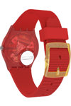 SWATCH Retro-Rosso Red Silicone Strap