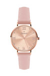 FERENDI STEEL Harmony Crystals Pink Leather Strap