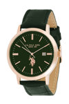 U.S.POLO Oliver Green Leather Strap