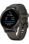 GARMIN Venu 2S Slate Bezel with Graphite Case and Grey Silicone Band