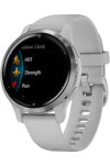 GARMIN Venu 2S Silver Bezel with Mist Gray Case and White Silicone Band