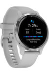 GARMIN Venu 2S Silver Bezel with Mist Gray Case and White Silicone Band