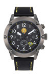 PATROUILLE DE FRANCE Athos 4 Chronograph Black Leather Strap