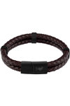 U.S. POLO Roger Stainless Steel and Leather Bracelet