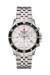 SWISS ALPINE MILITARY Challenger Chronograph Silver Stainless Steel Bracelet