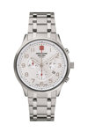 SWISS ALPINE MILITARY Skymaster Chronograph Silver Stainless Steel Bracelet