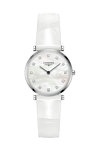 LONGINES La Grande Classique de Longines Diamonds White Leather Strap