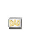 Link NOMINATION Family 'Dad' made of Stainless Steel and 18ct Gold