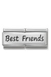 NOMINATION Link - DOUBLE ENGRAVED steel and silver 925 CUSTOM Best Friends